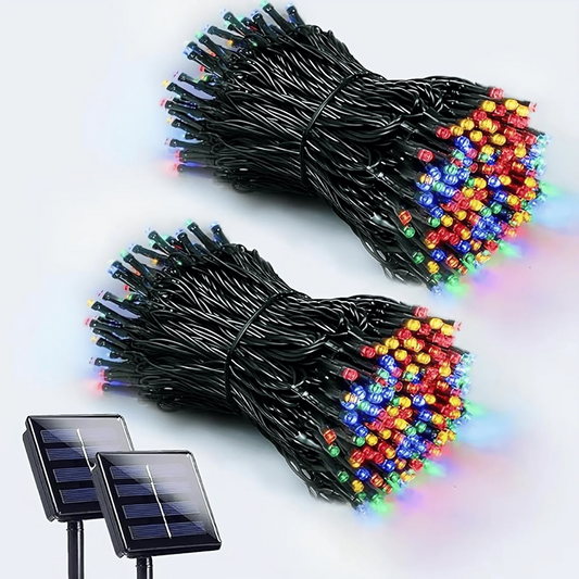 Luces Navidad Con Panel Solar Y Control